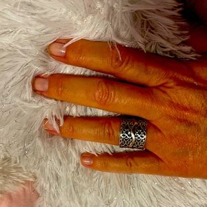 Silpada retired sterling silver cuff ring gently loved, size 8